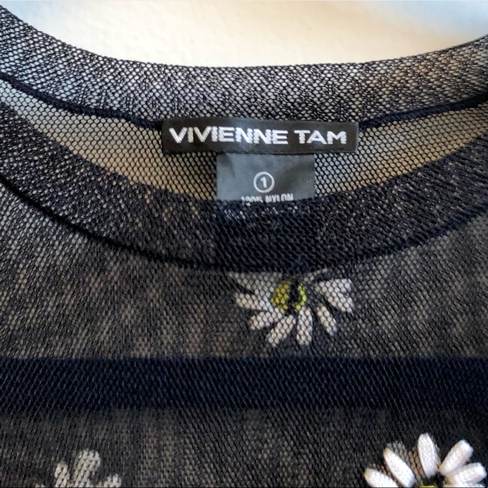 ⭐️SOLD⭐️Vivienne Tam Vintage Mesh Floral Maxi Dress - Picture 4 of 12